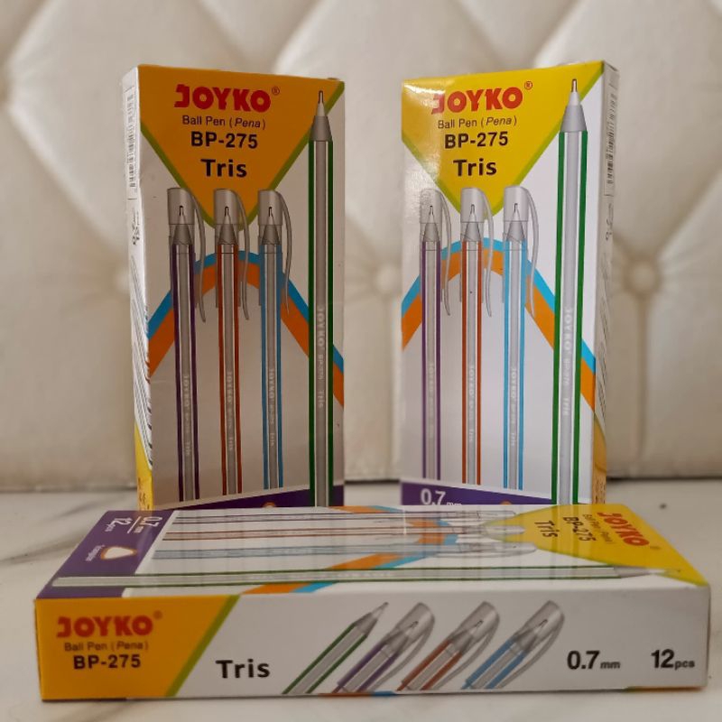 

Pulpen Joyko Tris Pena 0.7mm Bolpoin Hitam BP-275 ( 1 pak Isi 12 pcs )