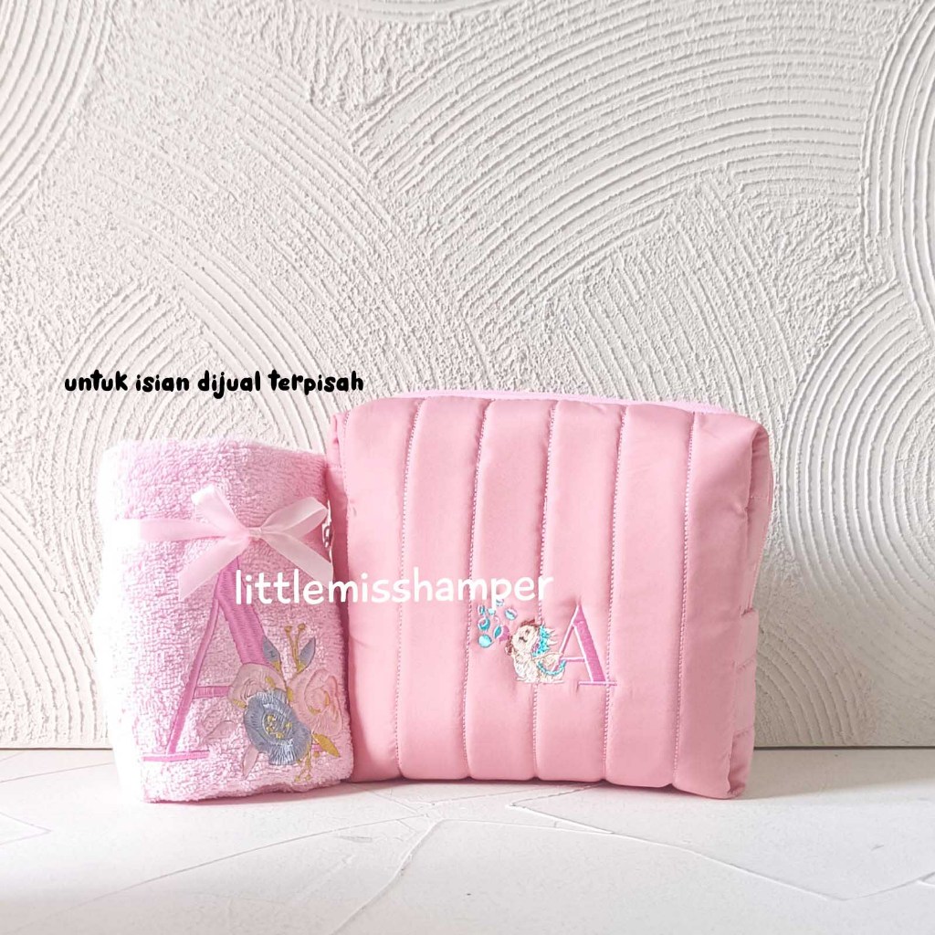 Custom pouch puffy souvenir ulang tahun anak puff hampers bayi cute