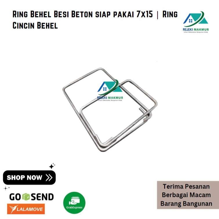 Ring Behel Besi Beton siap pakai 7x15 | Ring Cincin Behel