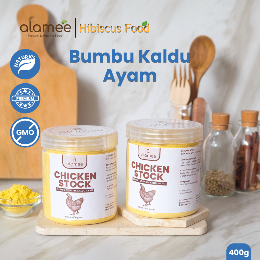 

Kaldu Ayam Bubuk Chicken Stock Broth Seasoning Powder Non MSG Murni Asli Bumbu Masak Organik Masakan fresh and natural