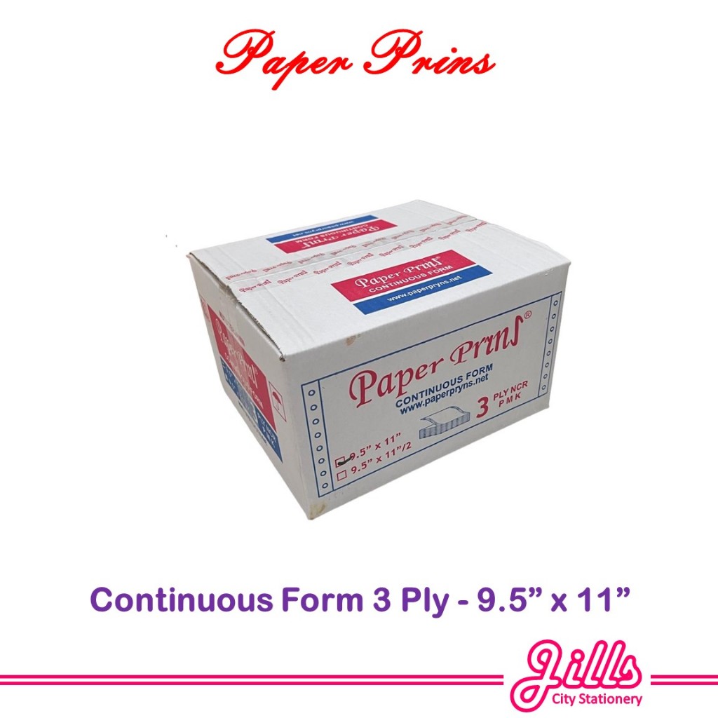 

Kertas Continuous Form 3 Ply NCR 9" x 11" (Full) Paper Prins