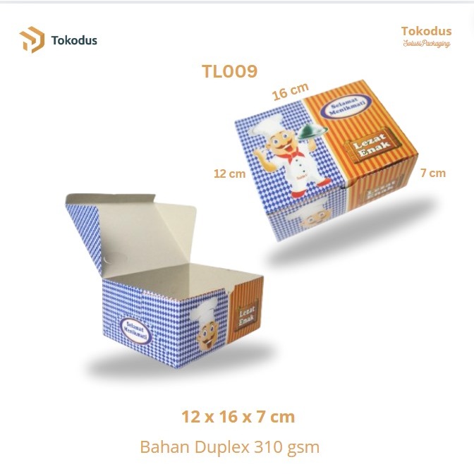 Dus Snack Box Motif 12x16 / Dus Makanan