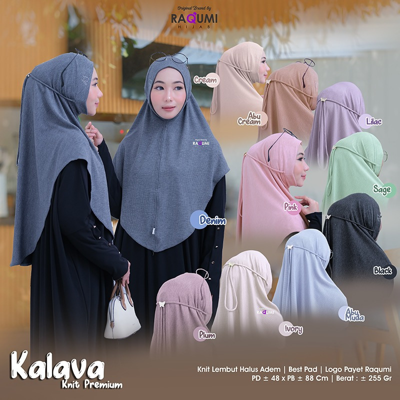 KALAVA KNIT DAILY HIJAB, BAHAN KNIT LEMBUT HALUS TDK BIKIN GATEL NYAMAN