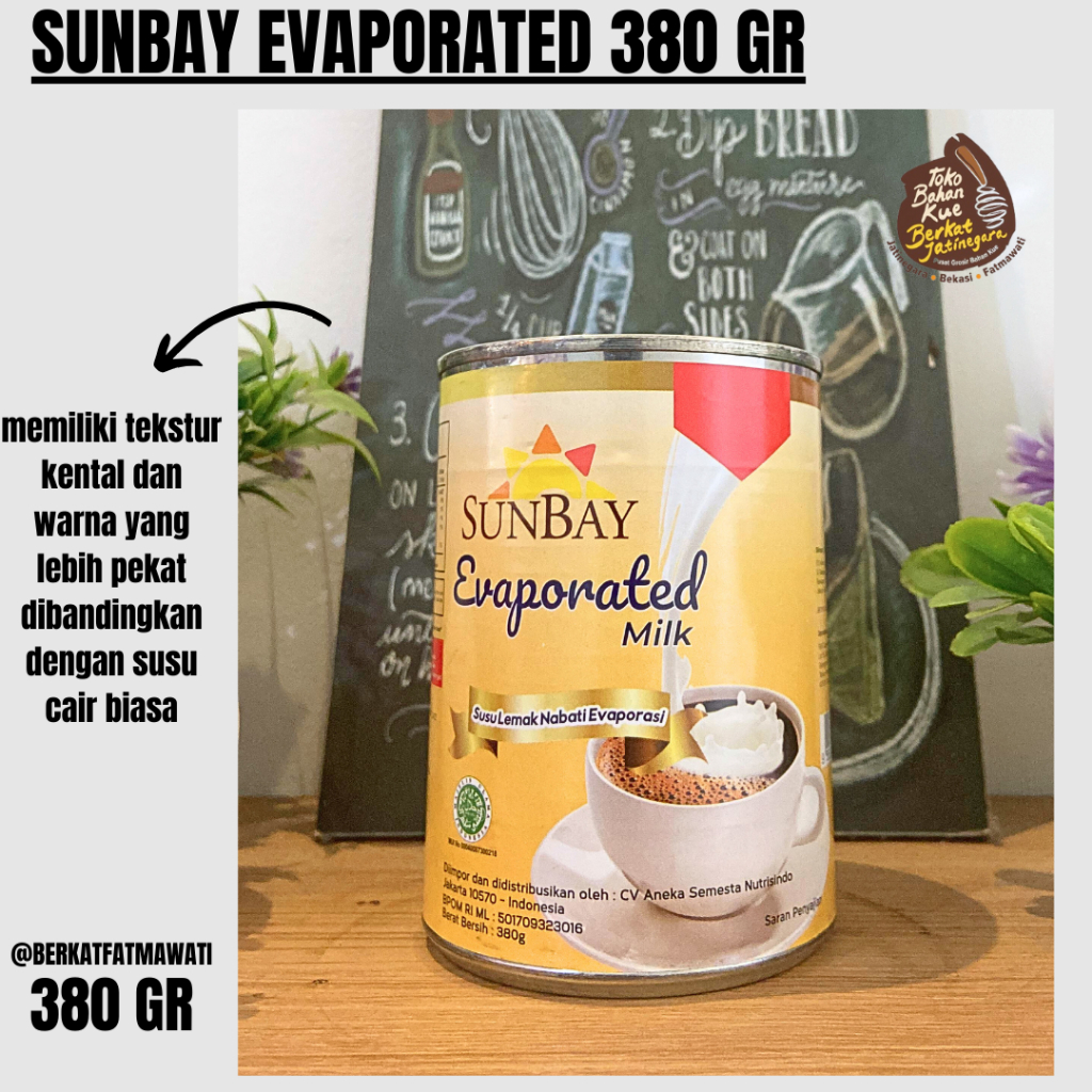 

SUNBAY SUSU EVAPORATED 380 GRAM / SUSU / EVAPORATED MILK SUNBAY / PCS