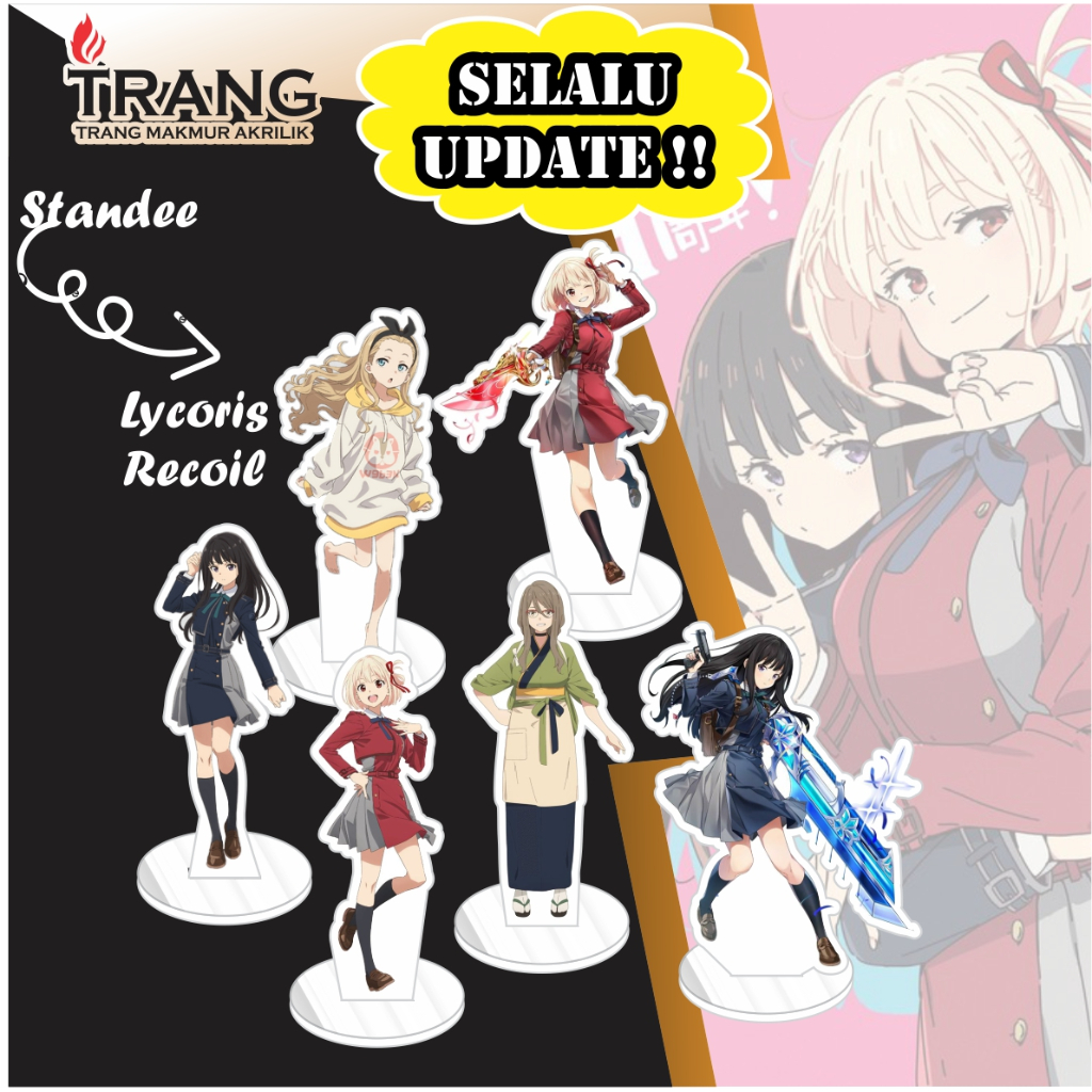 Standee Figure Akrilik Lycoris Recoil / Standing Action figure Acrylic LycorisRecoil