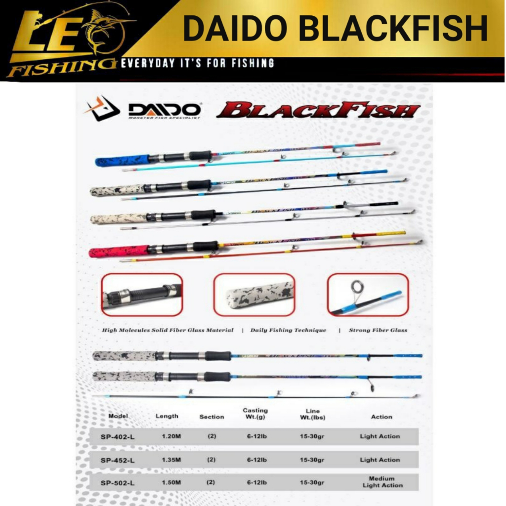 JORAN DAIDO BLACK FISH 120CM JORAN FIBER TERLARIS JORAN PANCING TERLARIS
