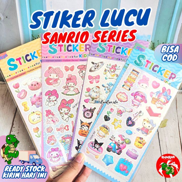 

Sticker sanrio glossy lucu/ stiker sanrio karakter/ stiker lucu/ stiker murah