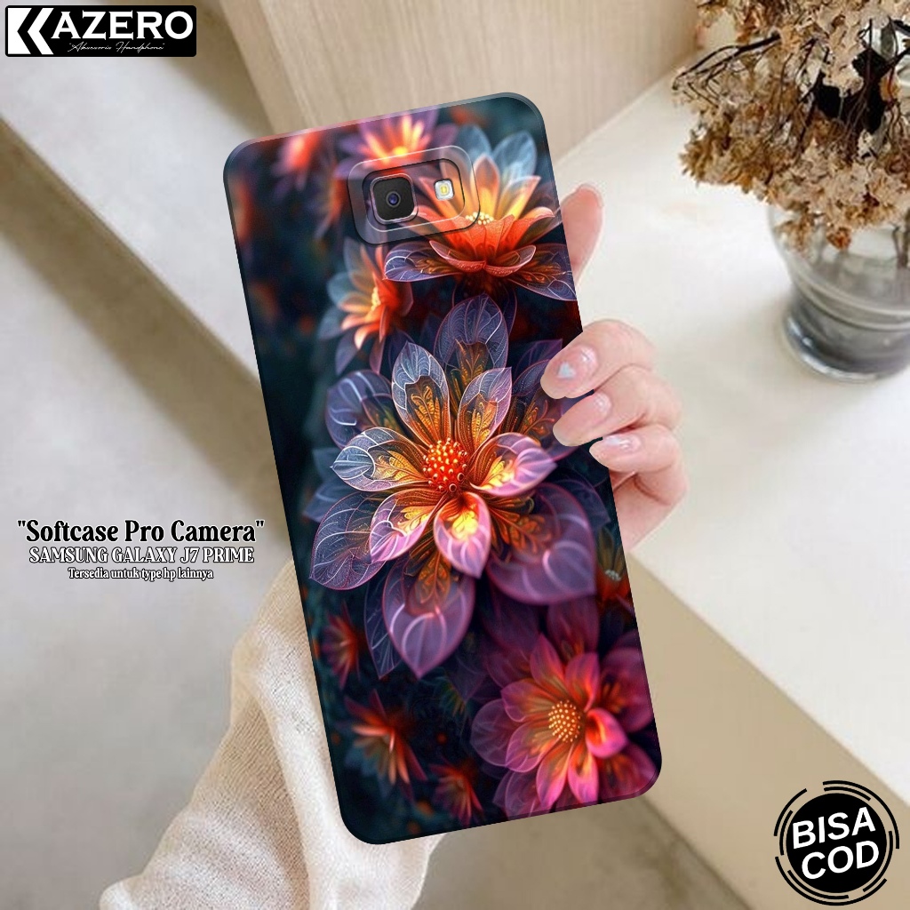 Silikon Samsung Galaxy J7 Prime - Fashion Case Bunga - Softcase Samsung Galaxy J7 Prime - Case Samsu
