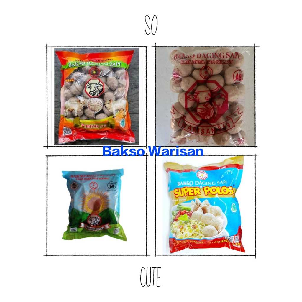 

Baso/Bakso Warisan Urat Super M Super Polos Daging Sapi Warisan Isi 50 pcs