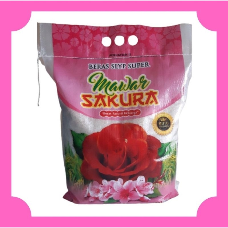 

Beras mawar sakura 10kg beras pulen premium