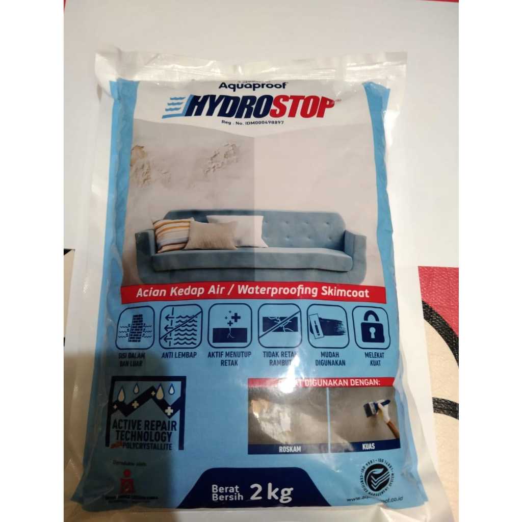 HYDROSTOPABU-ABU Semen Aci Acian Kedap Air / Anti Bocor dari Aquaproof 2Kg