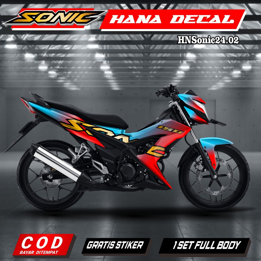 (COD) Decal Sticker Sonic 150 R Full body striping dekal stiker HN sonic 24.02