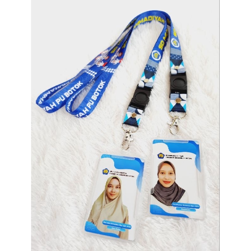 

paket bundling lanyard ukuran 1,5 cm+id card+frame