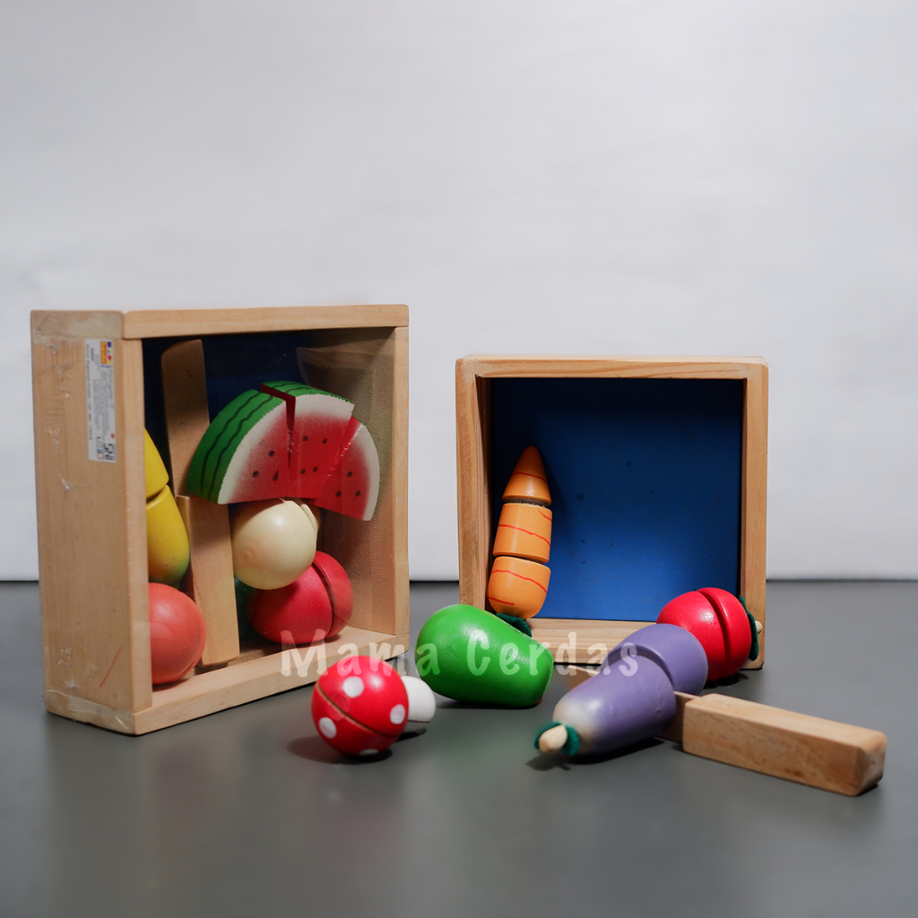 Anakku Cerdas I Mainan Edukasi / MAINAN BUAH POTONG / SAYUR POTONG CUTTING FRUIT / Cutting Fruit