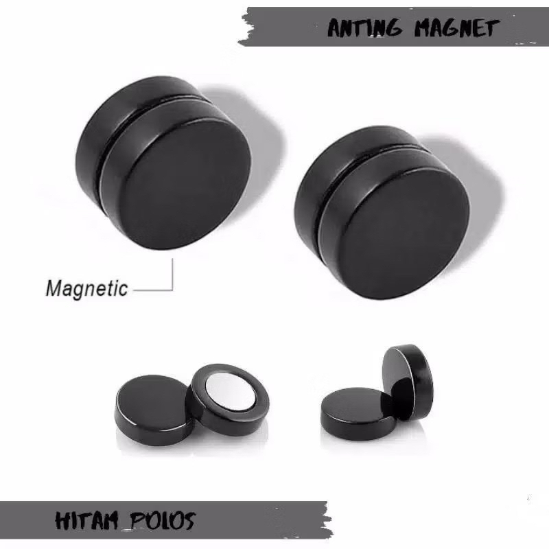 Anting magnet hitam || anting fashion || anting pria