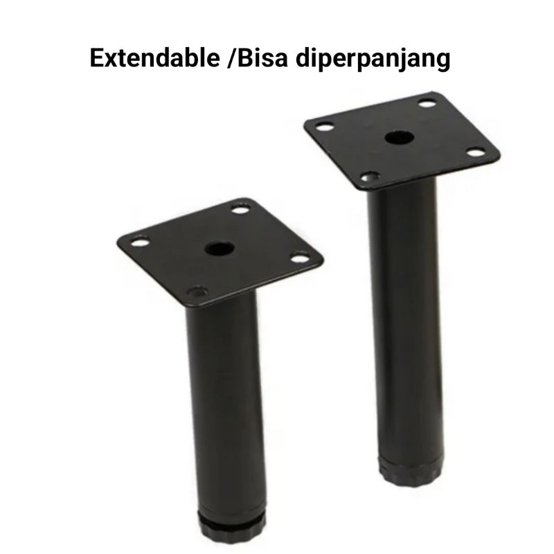 Kaki besi sofa meja divan nakas extendable 10cm