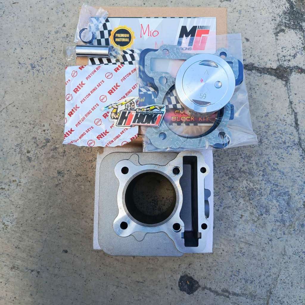 Cylinder Blok Block Seher Bore Up Mio M3 125 Fino 125 59mm MG RACING