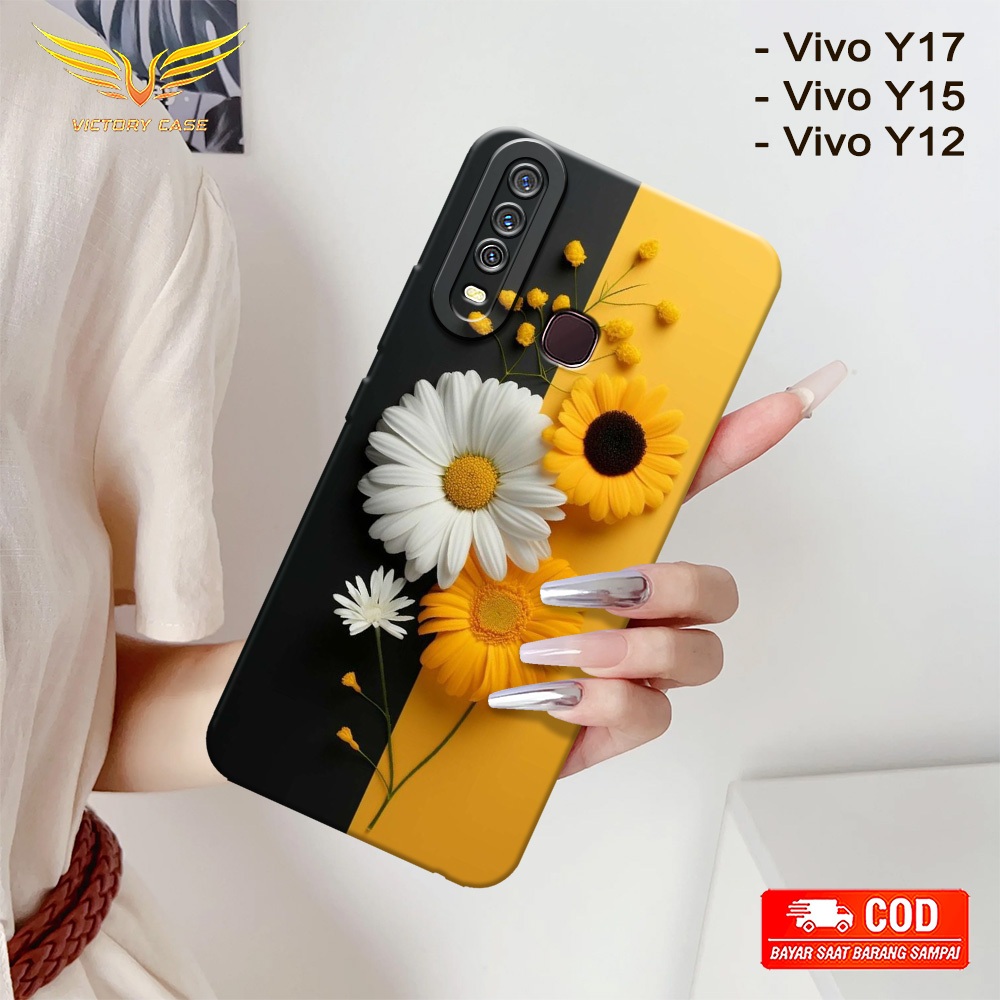 New Bunga Case - Softcase Vivo Y17 / Y15 / Y12 - Terbaru - Case Hp Vivo Y17 / Y15 / Y12 - Casing Viv