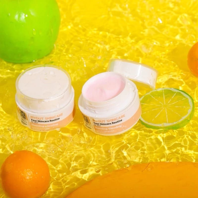 Morning glowing whitening Byout By Nisa Skincare cream pagi dengan SPF BPOM farma dokter farmasi