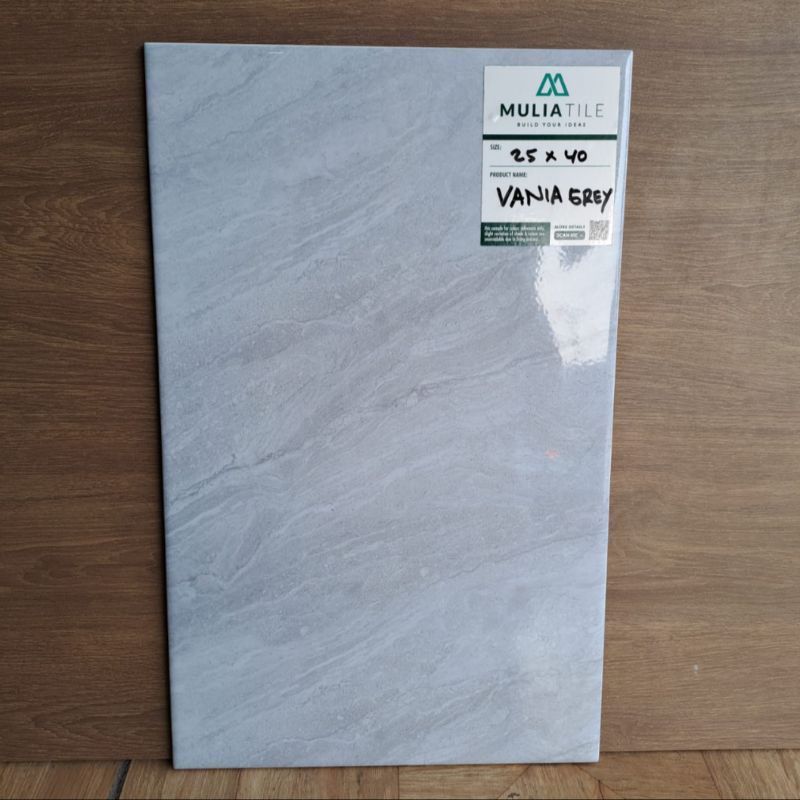 {ONGKIR DILUAR APLIKASI} Keramik Dinding Glossy 25x40 VANIA GREY Mulia