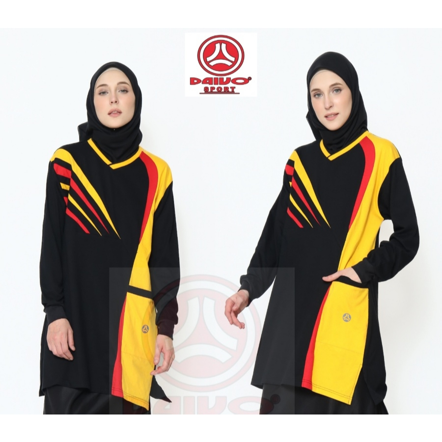 Tunik Olahraga Lengan Panjang Muslimah  / Baju Olahraga Wanita Lengan Panjang