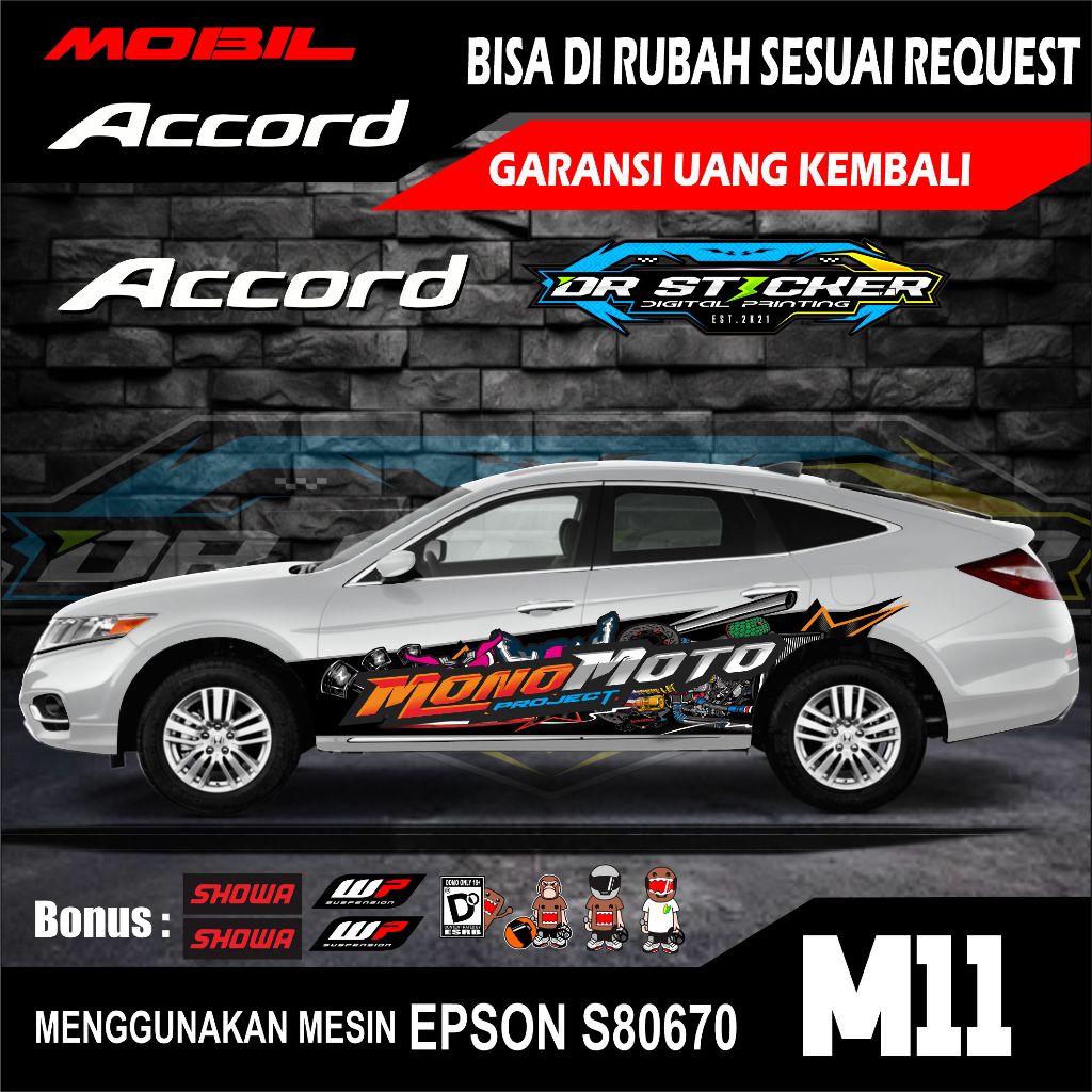 Decal Mobil PREMIUM Accord Striping Mobil Accord Sedan Sticker Mobil Accord Sedan Custom MAXDECAL