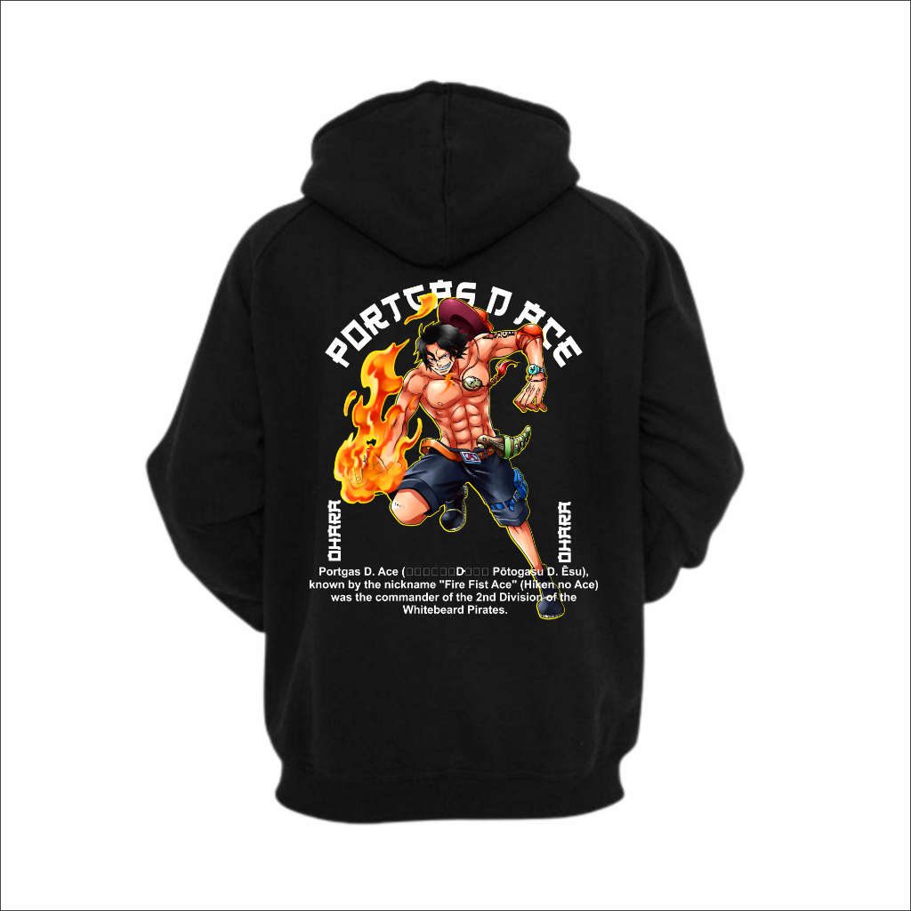 OHARA - HOODIE ANIME ONE PIECE PORGAS D ACE