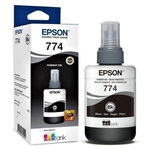 Tinta Epson 774 BK Black Hitam 100% Original Terubdate!