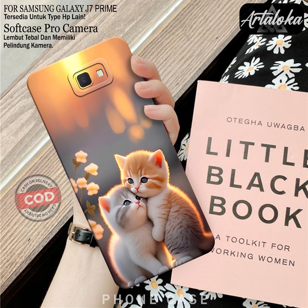 Case Hp Samsung Galaxy J7 Prime Fashion Case Kucing Case Samsung Galaxy J7 Prime Silikon TPU Pro Cam