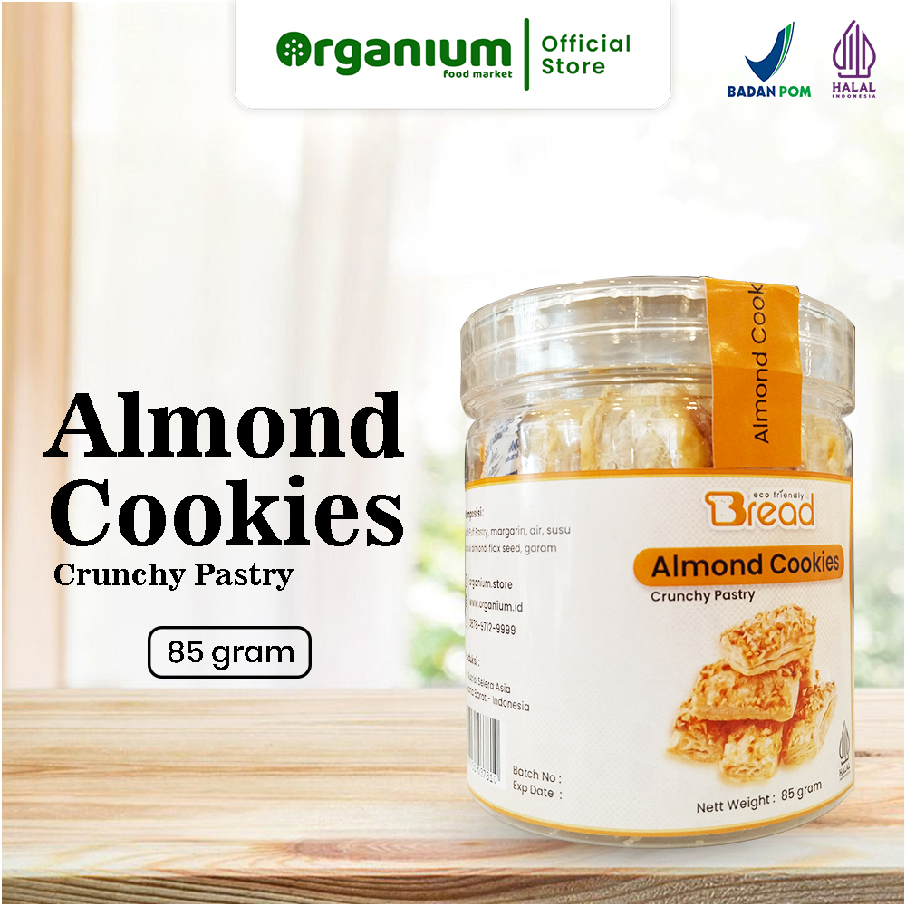 

Almond Cookies Organium Kue Kering Almond , Cemilan Nikmat - 85g