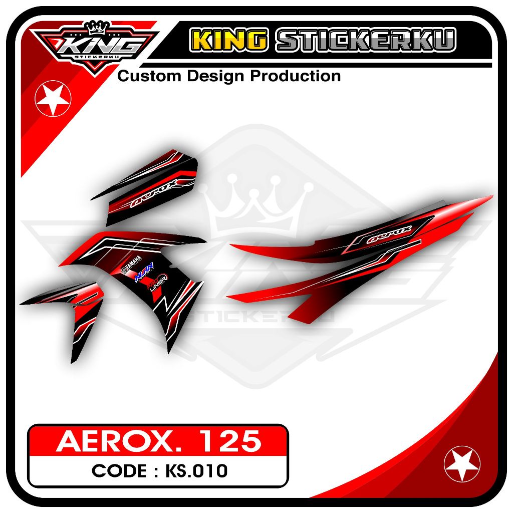 Sticker Striping List Variasi Aerox 125 - Stiker Striping Aksesoris Motor Aerox 125. KS.010