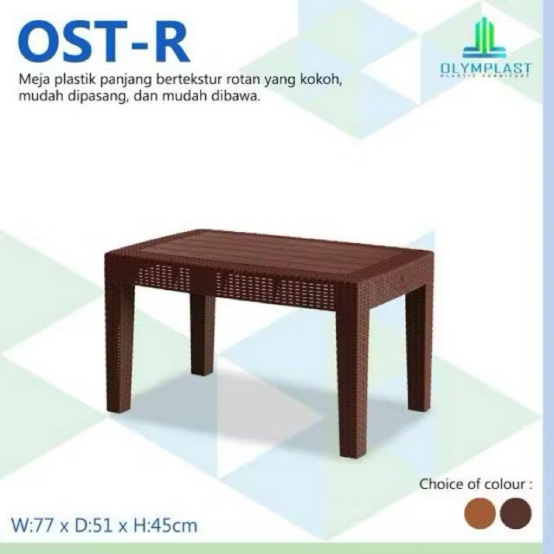 MEJA TERAS MEJA TAMAN PLASTIK OLYMPLAST OSTR