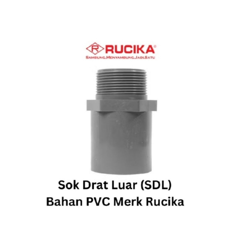 Sok Drat Luar Rucika 1/2in sok drat luar
