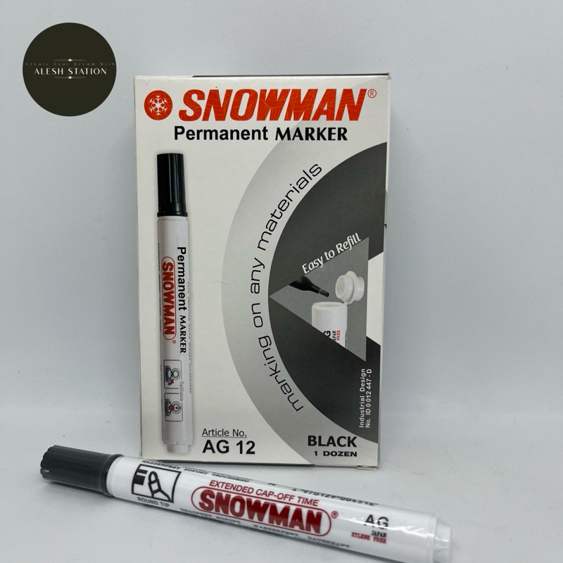 

SPIDOL PERMANENT SNOWMAN / SNOWMAN MARKER AG 12 (HITAM)