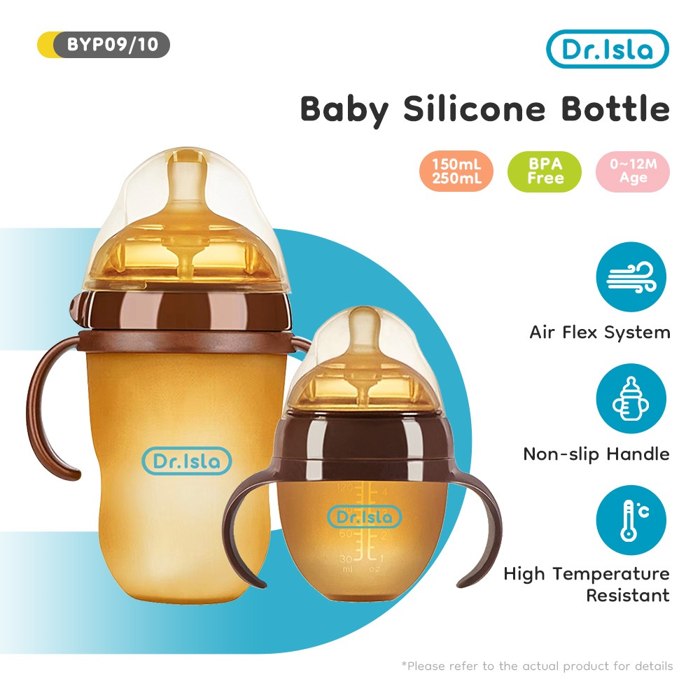 Dr.isla Botol Minum Bayi Botol Minum Anak /Botol Bayi 250Ml Dot Bayi Botol Susu Bahan Silikon BYP09
