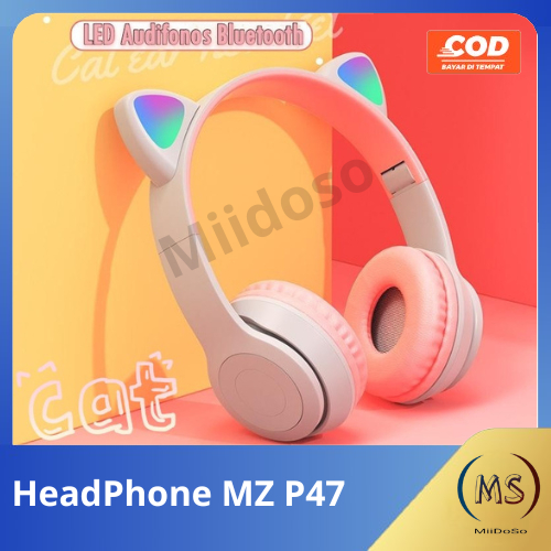 Headphone headset wireless bluetooth P47M - Cat ear