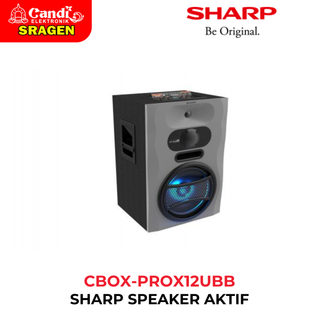 SHARP Speaker Aktif Woofer 12 Inch - CBOX-PROX12UBB