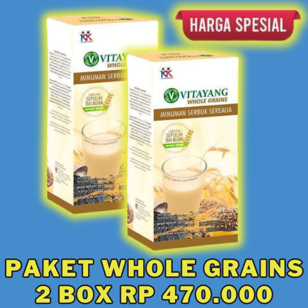

Vitayang Whole Grains Sarapan Instant Enak Bergizi Sehat Bikin Kenyang Original KK Indonesia Isi 15s