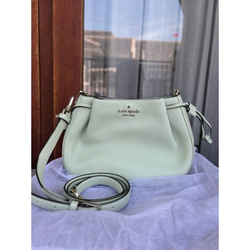 Kate Spade - Dumpling Pebble Leather Crossbody Bag Light Olive