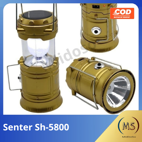 【COD】 Lampu Darurat Emergensi + Senter` Lentera Tenda Cas USB & Tenaga Surya` Charge Emergency` Camp