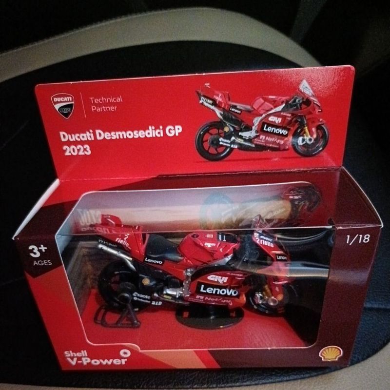 Ducati Desmosedici GP. 2023 Shell Merchandise Mainan Motor