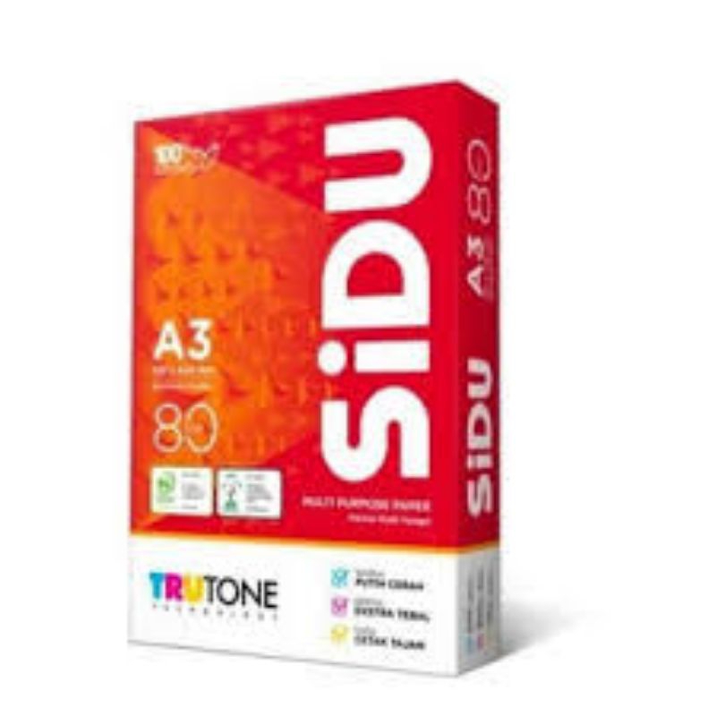 

kertas HVS Sidu A4 80 gsm 1 box