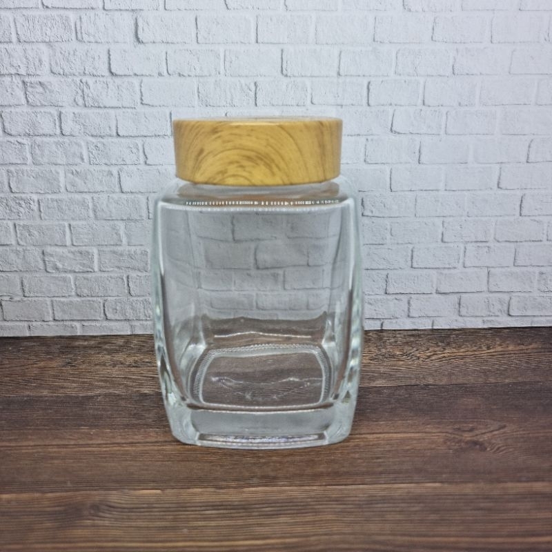 (Min. 4 pcs) JAR KACA 360 ML SQUARE / JAR KACA 360ML / SELAI / MADU / BUMBU / SAFRON