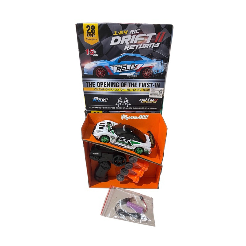 Mainan mobil rc mini drift 1:24 model Toyota ae86 merah keren