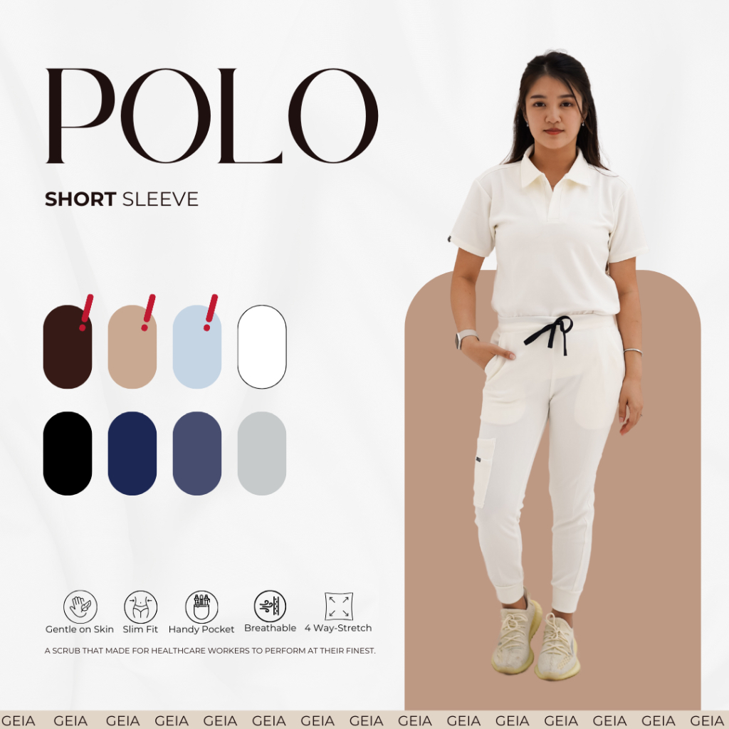SCRUB [POLO] GEIA Scrub Dokter | Scrubs Dokter | Baju Dokter | Baju Dokter | Baju Oka | Baju OK | Ba