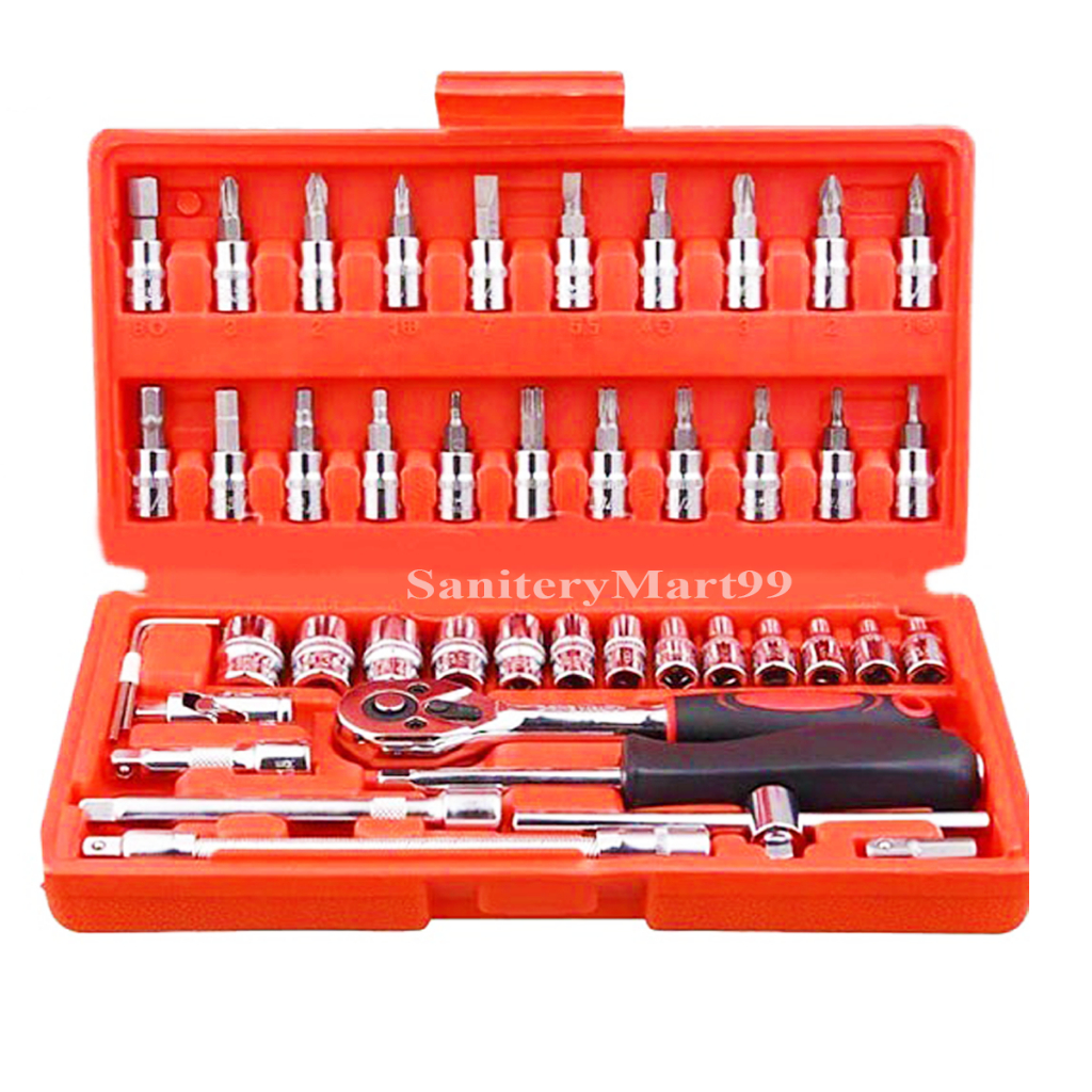 Kunci Shock Set 46 pcs YHUNDA Set Kunci Shock 1/4 Socket