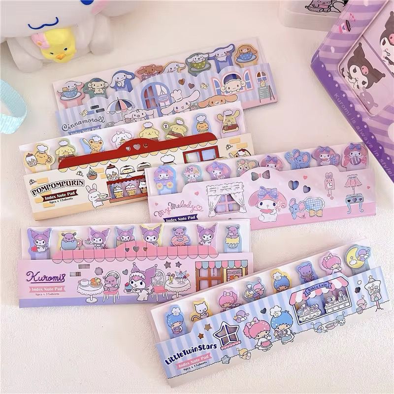 

SAKHA- 1 PACK STICKY NOTES KERTAS KARAKTER SANRIO | KERTAS STICKY NOTES SANRIO SET