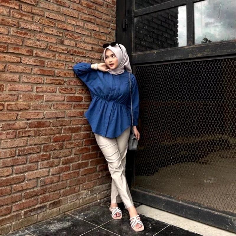 ALYA SHIRT - KEMEJA WANITA KERUT DEPAN