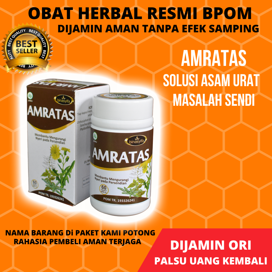 BARU AMRATAS Obat Asam Urat Rematik Binasyifa Herbal