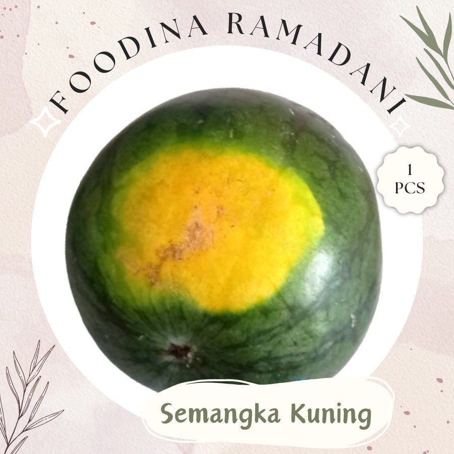 

BUAH SEMANGKA Kuning Biji - Yellow Watermelon Fresh [ 1 Buah Size 3-3.9 Kg ] Harga Per PCS